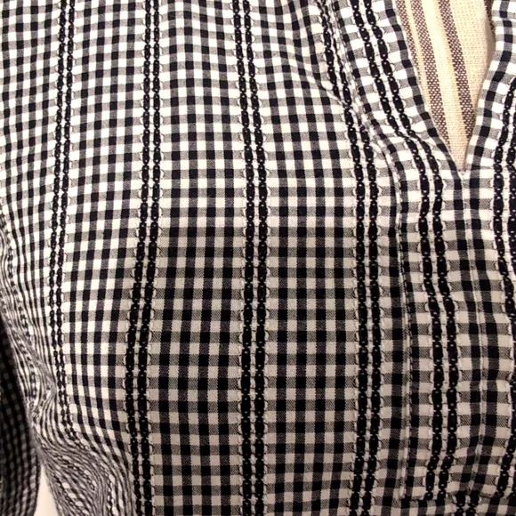 Talbots Women's Black and White‎ Checkered Women's Top Size Small - Picture 3 of 11